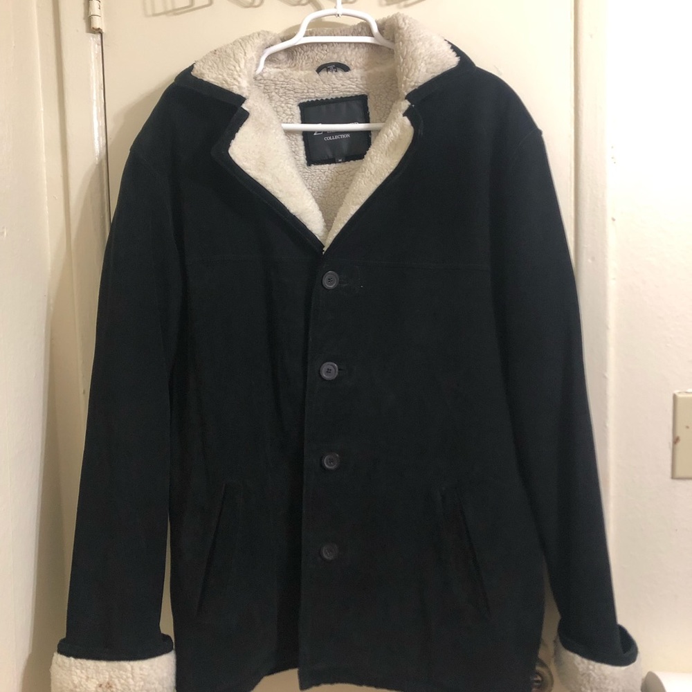 Leather Sherpa Jacket
